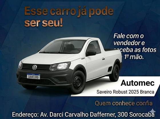 VOLKSWAGEN SAVEIRO 1.6 MSI ROBUST CS 16V FLEX 2P MANUAL VOLKSWAGEN SAVEIRO 1.6 MSI ROBUST CS 16V FLEX 2P MANUAL